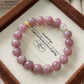 Amethyst Rosa Kristall Armband Naturkristall-Armband  | Minimalistischer Heilstein Armbänder [SeleneAura]
