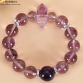 Galaktischer Amethyst Armreif｜Bolivianische Doppelspitzen + Uruguay Hauptstein｜Kronenchakra Reinigung & Erleuchtung