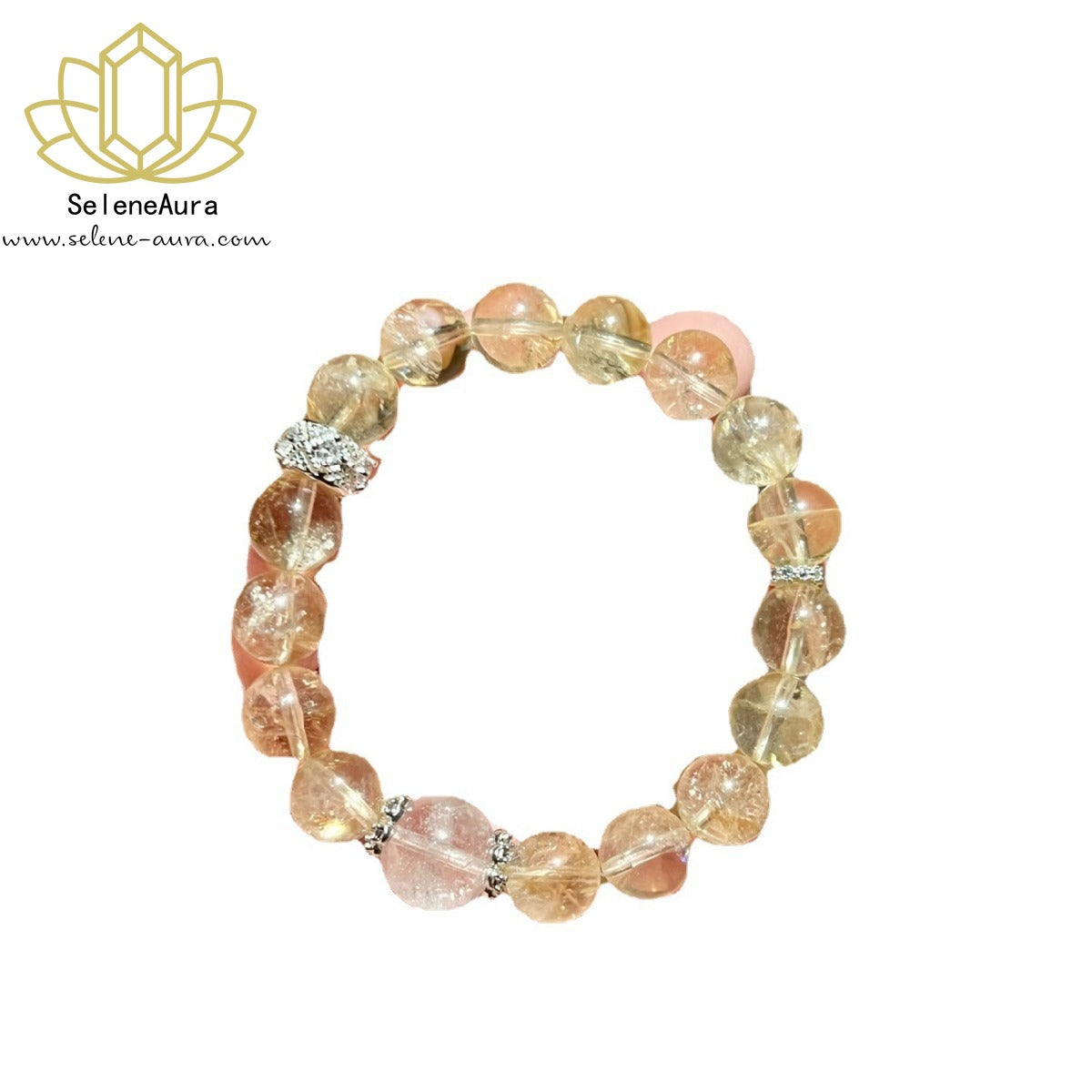 Original Natural Yellow Asai Armband Citrin Waking White Crystal Pure Handmade BFF Energie-Armband