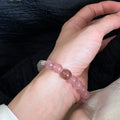 Mondrosen Armband｜Amethyst + Rosenquarz + Mondstein + Erdbeerquarz｜Sanfte Mädchenenergie & Liebeszauber (Traumhaftes Schimmern)