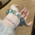 Natürliches Grünes Fluorit-Kristallarmband | Grünes Fluorit-Perlenarmband | SeleneAura  Schmuck