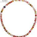 Frühlingserwachen Multistrand Armband & Halskette | Rosa Quarz + Prehnit + Bergkristall | Verstellbar