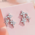 Sterne Ohrringe "Silberner Stern" | 925 Silber | Minimalistisch & Elegant
