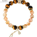 Natürliches Tigerauge Armband | Gelbe Pagodenkristall-Ketten | Heilkristalle