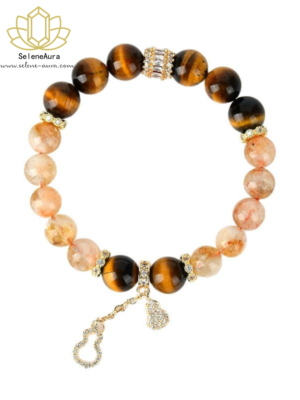 Natürliches Tigerauge Armband | Gelbe Pagodenkristall-Ketten | Heilkristalle