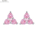 SeleneAura Mini-Dreieck Ohrstecker mit Rosa Quarz | Zart & Energiegeladen