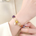 Multischatz Edelstein-Armband | Glücks-Pixiu & Rosenquarz | 11 Energie-Kristalle | Unikat Design
