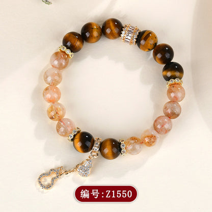 Natürliches Tigerauge Armband | Gelbe Pagodenkristall-Ketten | Heilkristalle