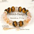 Natürliches Tigerauge Armband | Gelbe Pagodenkristall-Ketten | Heilkristalle