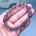 Schwarzer Super 7 Kristall Armband｜Schillernder Glimmer Heilstein｜7-Mineralien Energie Schmuck