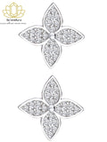 925 Silber Kleeblatt Ohrringe – Süße Blumen-Ohrstecker | SeleneAura