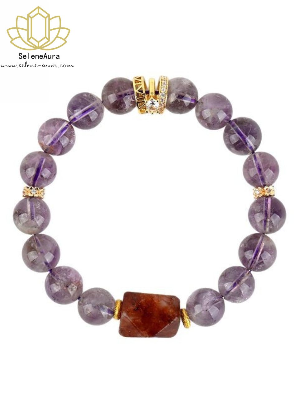 Natürliche Amethyst rot Gummi Blume Armband romantisch lila Original Mode Damen Pop String Schmuck angepasst