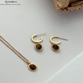 Tigerauge-Mutterperlmutt-Achat Perlenkette | Maillard Vintage Herbst/Winter | Energie Schmuck