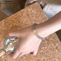 Natürlicher Graumond & Citrin Pixiu Armband Doppelte Reichtumsenergie