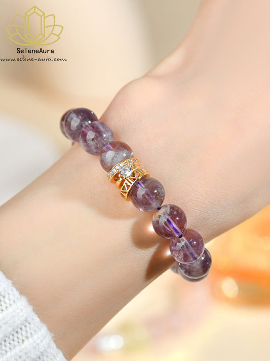 Natürliche Amethyst rot Gummi Blume Armband romantisch lila Original Mode Damen Pop String Schmuck angepasst