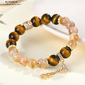 Natürliches Tigerauge Armband | Gelbe Pagodenkristall-Ketten | Heilkristalle