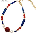Sommer Edition｜Lapislazuli+Achat+Perlen Konvertierbar｜Energie Schmuck