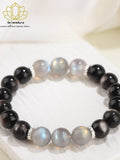SeleneAura Armband "Nachtanker" - Natürlicher Schwarzer Obsidian