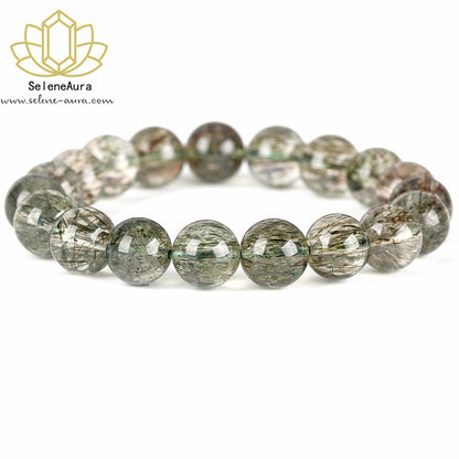 Durchsichtiger Grüner Rutilquarz - Naturheilstein Schmuck