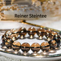 Natürliches Rauchquarz & Bergkristall Armband | Marbled Color Energie | Rechtshand Reinigung