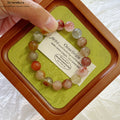 Natürliches Rutilquarz Armband "Monet-Garten" | Farbverlauf Design | Unisex Energie