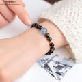 Obsidian Armband "Ozeanbalance" | Handgefertigt  Schutzstein | Wasserenergie