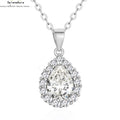 Silber Blue Saphir Anhänger | Koreanischer Trend | 925 Rhodium | Elegantes Collier