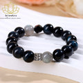 Handgemachtes Blaues Tigerauge Paar Armband - Natürlicher Edelstein