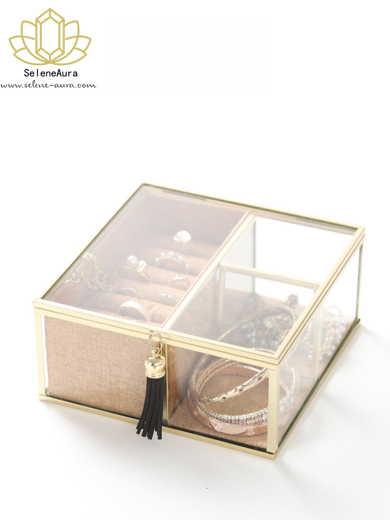 SeleneAura Barock Schmuck Tablett Gold - Kristall Deko & Aufbewahrung
