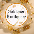 Goldener Pi Xiu Armreif｜Citrin & Rutilquarz｜Modernes Chinoiserie Design | Pi Xiu Armband