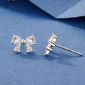 Silber Schmetterling Ohrstecker mit Pink Zirkonia & Strass