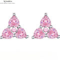 SeleneAura Mini-Dreieck Ohrstecker mit Rosa Quarz | Zart & Energiegeladen