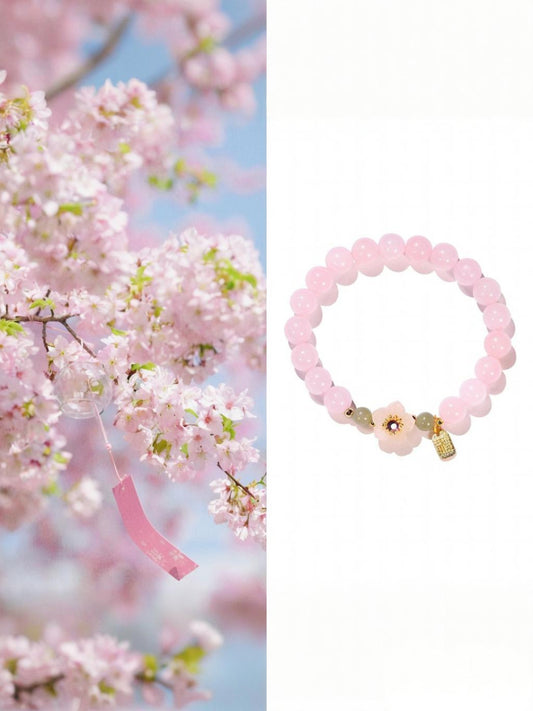Natürliches Rosenquarz Armband | Liebesenergie-Aktivierung | Romantikdesign