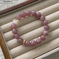 Amethyst Rosa Kristall Armband Naturkristall-Armband  | Minimalistischer Heilstein Armbänder [SeleneAura]