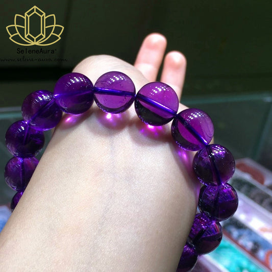 Natürliches Amethyst Armband in Violett - Handgefertigter Schmuck