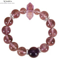 Galaktischer Amethyst Armreif｜Bolivianische Doppelspitzen + Uruguay Hauptstein｜Kronenchakra Reinigung & Erleuchtung