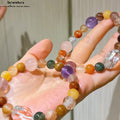 Multikristall-Armband mit Regenbogen-Rutilquarz – Handmade Energiebalance