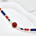Sommer Edition｜Lapislazuli+Achat+Perlen Konvertierbar｜Energie Schmuck