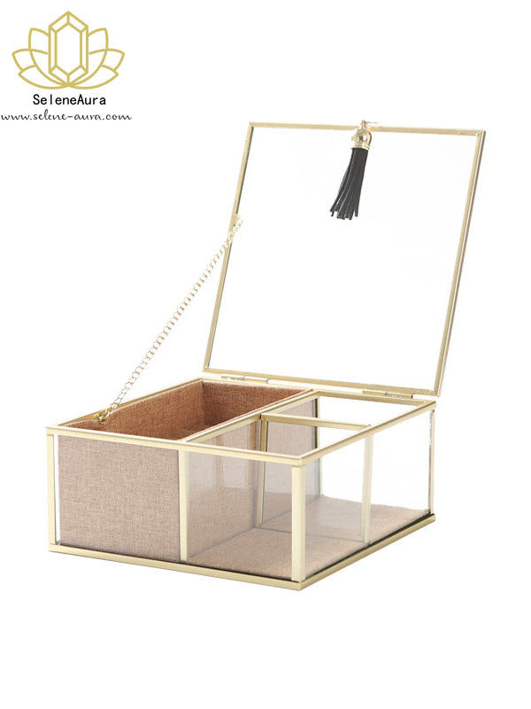 SeleneAura Barock Schmuck Tablett Gold - Kristall Deko & Aufbewahrung