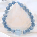 Brasilianischer Kyanit Armband | Madagassischer Aquamarin Armband |  Heilsteinschmuck