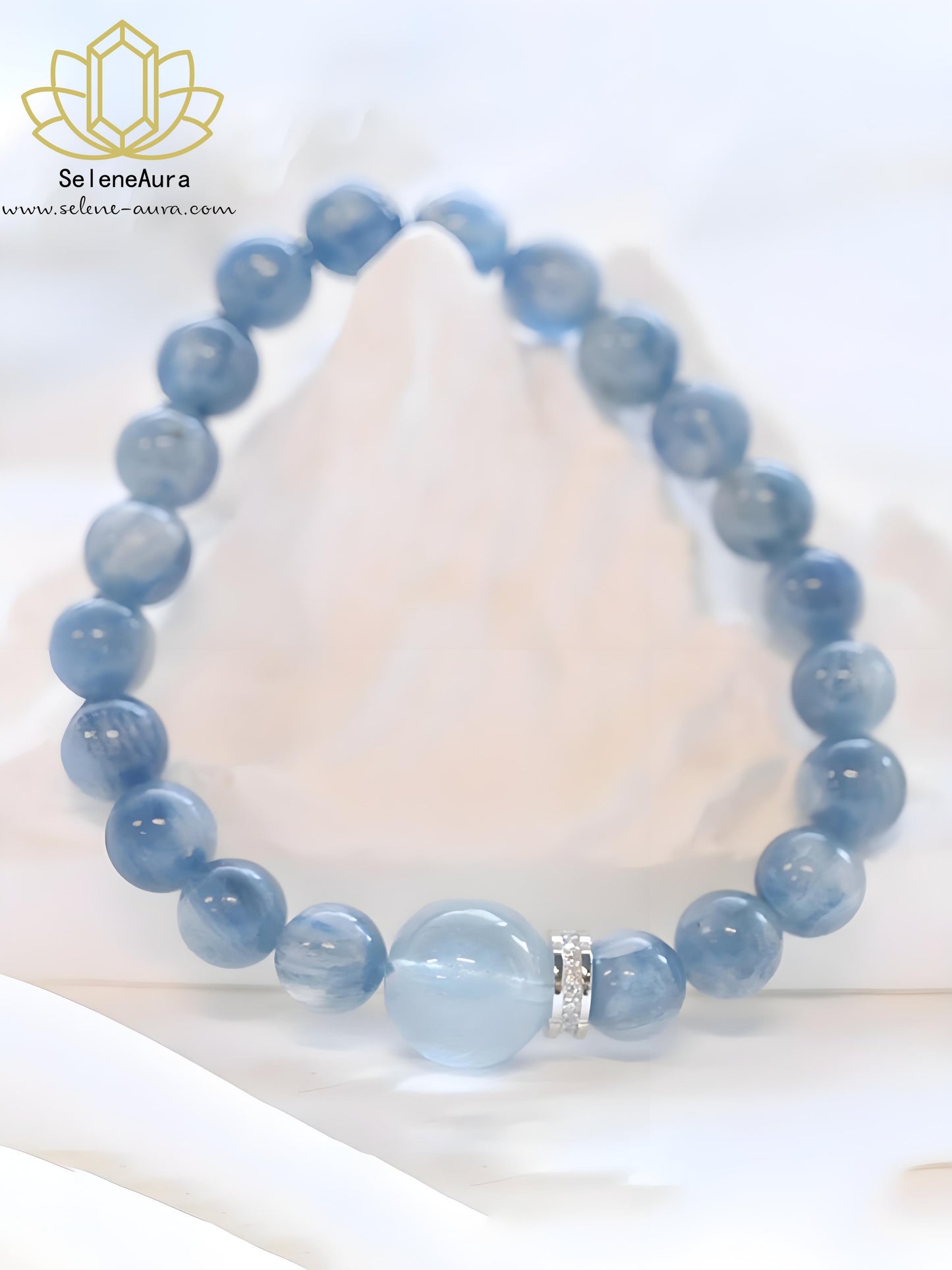 Brasilianischer Kyanit Armband | Madagassischer Aquamarin Armband |  Heilsteinschmuck