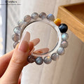 Natürlicher Graumondstein Blau/Gold-Tigerauge ArmbandEdles Kristall-Energie Armband