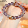 Natürliche Amethyst rot Gummi Blume Armband romantisch lila Original Mode Damen Pop String Schmuck angepasst