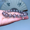 Schwarzer Super 7 Kristall Armband｜Schillernder Glimmer Heilstein｜7-Mineralien Energie Schmuck
