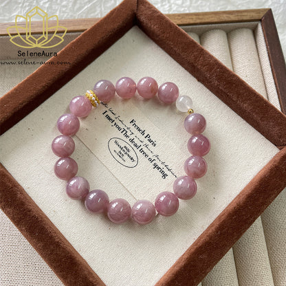 Amethyst Rosa Kristall Armband Naturkristall-Armband  | Minimalistischer Heilstein Armbänder [SeleneAura]